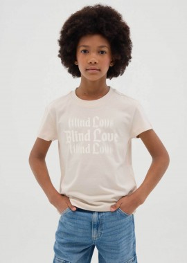 OVS KIDS - OVS παιδικό T-shirt με lettering print Slim Fit - 002272555 Κρέμ