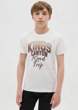 OVS KIDS - OVS παιδικό T-shirt με lettering print Regular Fit - 002280532 Λευκό