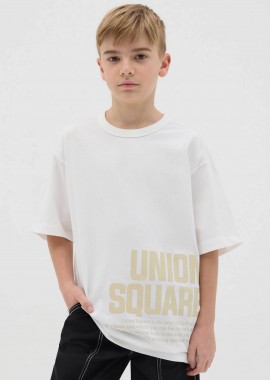 OVS KIDS - OVS παιδικό T-shirt με lettering print Regular Fit - 002301135 Λευκό