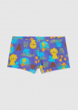 OVS βρεφικό μαγιό trunk για αγόρια με πολύχρωμο tropical animal print - 002199191 Μοβ