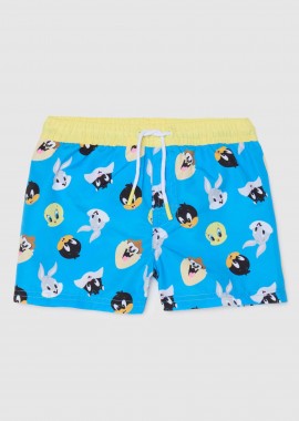 OVS βρεφικό μαγιό σορτς για αγόρια με Looney Tunes print - 002199257 Μπλε Ανοιχτό