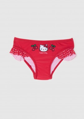 OVS βρεφικό μαγιό σλιπ για κορίτσια με Hello Kitty print και βολάν - 002259034 Κόκκινο