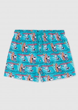 OVS βρεφικό μαγιό σορτς για αγόρια με Snoopy print - 002259042 Γαλάζιο