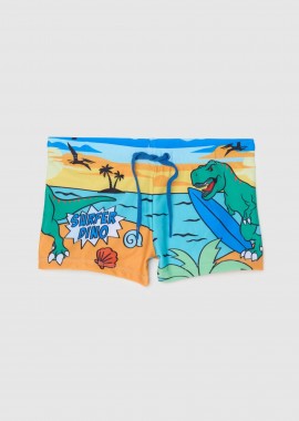 OVS παιδικό μαγιό trunk για αγόρια με Surfer Dino print - 002272949 Γαλάζιο