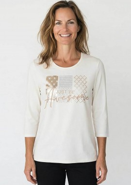 BETTY BARCLAY - Betty Barclay γυναικεία μπλούζα με print - 2724/1092 Λευκό
