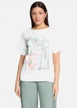 Betty Barclay γυναικείο Τ-shirt με print - 2777/1818 Λευκό