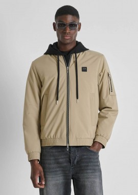 ANTONY MORATO - Antony Morato ανδρικό bomber jacket με logo patch Regular Fit - CO00972600309 Μπεζ
