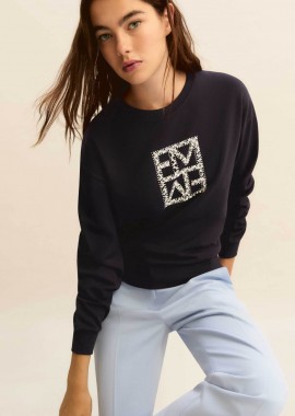 EMME - Emme by Marella γυναικείο φούτερ με logo στο στήθος