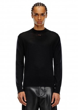 Diesel ανδρικό μάλλινο πουλόβερ με monogram ''K-Garth'' - W24A124440CHAU Μαύρο