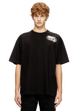 Diesel ανδρικό T-shirt με λογότυπο και μοτίβο Relaxed Fit 