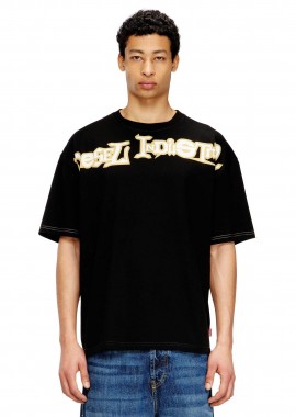 Diesel ανδρικό T-shirt με lettering Relaxed Fit 