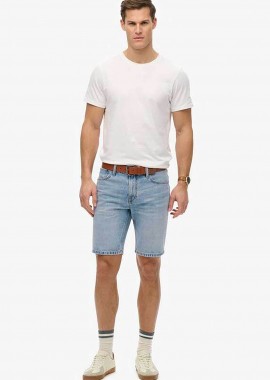 Superdry ανδρική denim βερμούδα πεντάτσεπη Straight Fit 