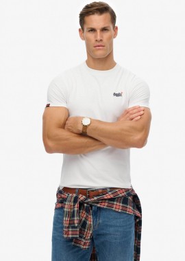 SUPERDRY & CO - Superdry ανδρικό T-shirt με κεντημένο λογότυπο Regular Fit
