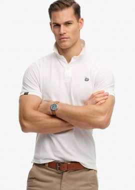 SUPERDRY & CO - Superdry ανδρική μπλούζα πόλο πικέ με λογότυπο Relaxed Fit