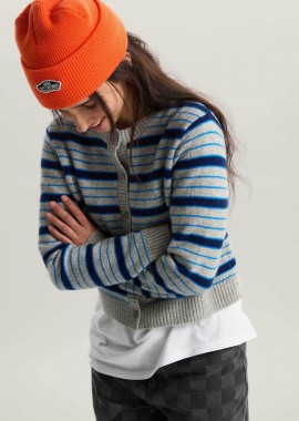 VANS - Vans γυναικεία πλεκτή ζακέτα με ριγέ σχέδιο Loose Fit