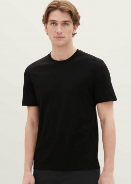 TOM TAILOR - Tom Tailor σετ ανδρικά μονόχρωμα T-shirts Regular Fit (2 τεμάχια) - 1037741 Μαύρο