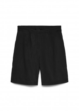 Vero Moda γυναικείο ψηλόμεσο σορτς Regular Fit - 10344940 Μαύρο