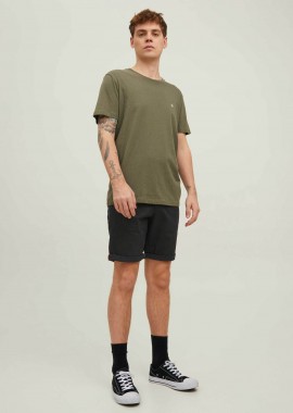JACK & JONES - JACK & JONES ανδρική βερμούδα chino Regular Fit - 12165604 Μαύρο