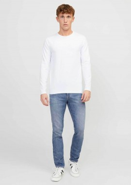 JACK & JONES - JACK & JONES ανδρικό τζην παντελόνι πεντάτσεπο Slim Fit