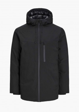JACK & JONES - JACK & JONES ανδρικό μπουφάν με κουκούλα - 12256884 Μαύρο