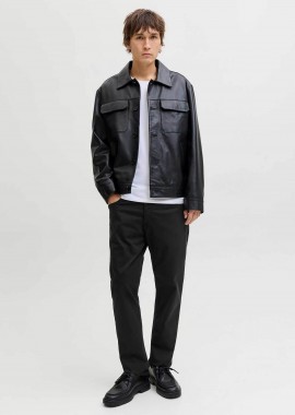 JACK & JONES - JACK & JONES ανδρικό τζιν παντελόνι πεντάτσεπο Regular Fit - 12293328 Μαύρο