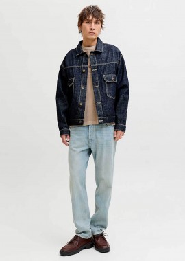 JACK & JONES - JACK & JONES ανδρικό τζιν παντελόνι πεντάτσεπο Relaxed Fit - 12289568 Denim Blue Ανοιχτό