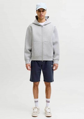 JACK & JONES ανδρική βερμούδα με ελαστική μέση και λογότυπο Regular Fit - 12288638-** Μπλε Σκούρο
