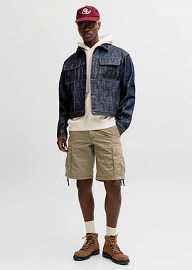JACK & JONES - JACK & JONES ανδρική βερμούδα cargo Relaxed Fit - 12291369 Χακί