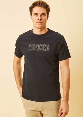 DORS - DORS ανδρικό T-shirt με graphic logo Regular Fit - 1140024.C02 Μπλε Σκούρο