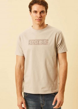 DORS ανδρικό T-shirt με graphic logo Regular Fit - 1140024.C03 Μπεζ