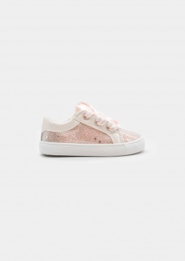 MAYORAL - Mayoral βρεφικά sneakers με glitter λεπτομέρειες - 41723-S26 Nude