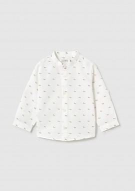 Mayoral παιδικό πουκάμισο με all-over print - 1115-S25 Λευκό