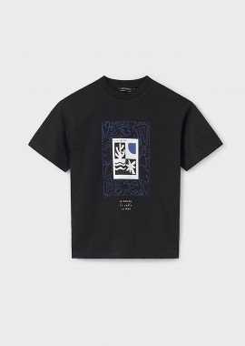 Mayoral παιδική μπλούζα με print - 6005-S25 Μαύρο