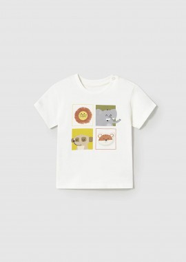 Mayoral παιδική μπλούζα με print - 1056-S25 Κρέμ