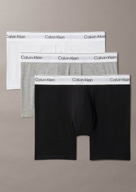 CALVIN KLEIN - Calvin Klein σετ ανδρικά εσώρουχα boxer brief με λογότυπο (3 τεμάχια) - LV00NB4394 Γκρι