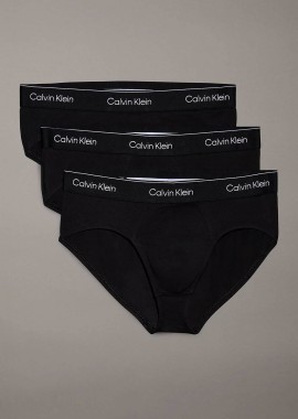 Calvin Klein σετ ανδρικά εσώρουχα brief με λογότυπο (3 τεμάχια) - LV00NB4388 Μαύρο