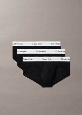Calvin Klein σετ ανδρικά εσώρουχα brief με λογότυπο (3 τεμάχια) - LV00NB4388 Ασπρόμαυρο