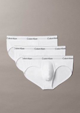 - Calvin Klein σετ ανδρικά εσώρουχα brief με λογότυπο (3 τεμάχια) - LV00NB4388 Λευκό