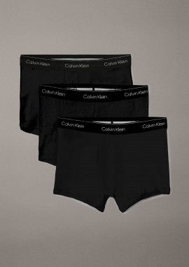 CALVIN KLEIN - Calvin Klein σετ ανδρικά εσώρουχα trunk με λογότυπο (3 τεμάχια) - LV00NB4392 Μαύρο