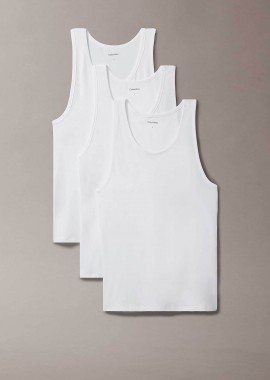CALVIN KLEIN - Calvin Klein σετ ανδρικά αμάνικα φανελάκια (3 τεμάχια) - LV00NB4184 Λευκό