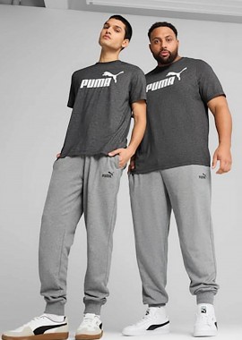 PUMA - Puma ανδρικό παντελόνι φόρμας με λογότυπο και λάστιχο στο κάτω μέρος
