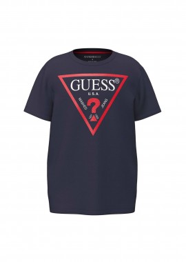 GUESS - Guess παιδικό T-shirt με triangle logo print (8-16 ετών) - L73I55K8HM0 Μπλε Σκούρο