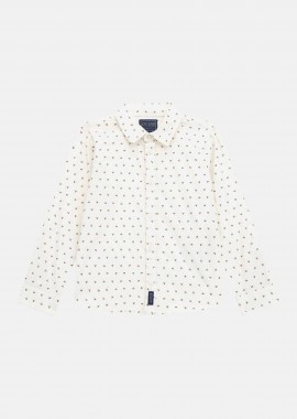 Guess παιδικό πουκάμισο με all-over print - N4RH05WE5W0 Λευκό