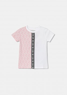 GUESS - Guess παιδικό T-shirt με monogram print και λογότυπο - K5RI09K6YW4 Λευκό