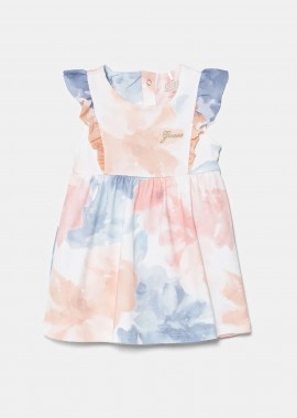 GUESS - Guess βρεφικό φόρεμα με all-over print και κεντημένο λογότυπο - S5RG11KA6W4 Ροζ