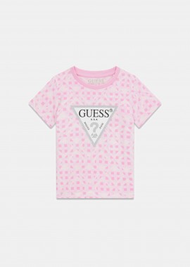 GUESS - Guess παιδικό T-shirt με triangle logo print - K6RI06K6YW4 Ροζ
