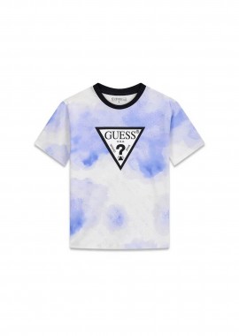 Guess παιδικό T-shirt με logo print - L6RI03K8HM4 Γαλάζιο