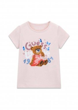 GUESS - Guess παιδικό T-shirt με print - K6RI03K6YW4 Εκρού
