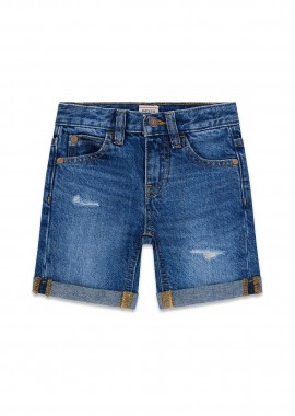 Guess παιδική denim βερμούδα πεντάτσεπη - N6GD06D41E0 Denim Blue