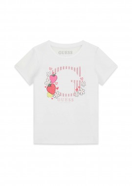GUESS - Guess παιδικό T-shirt με print - K6GI00K6YW4 Λευκό